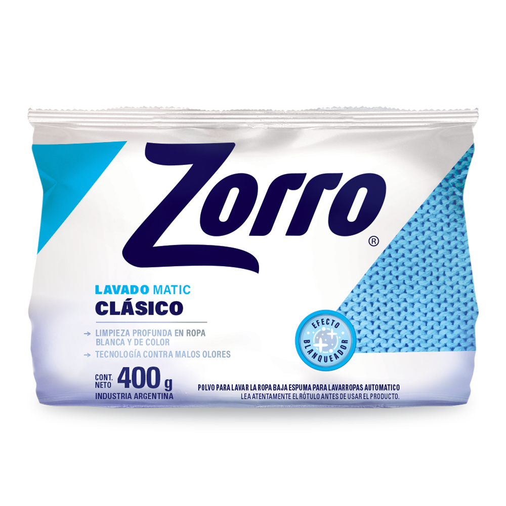ZORRO JAB POLVO x400g MATIC CLASICO