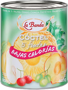 LA BANDA COCTEL 4 FRUTAS x800g BAJAS CAL