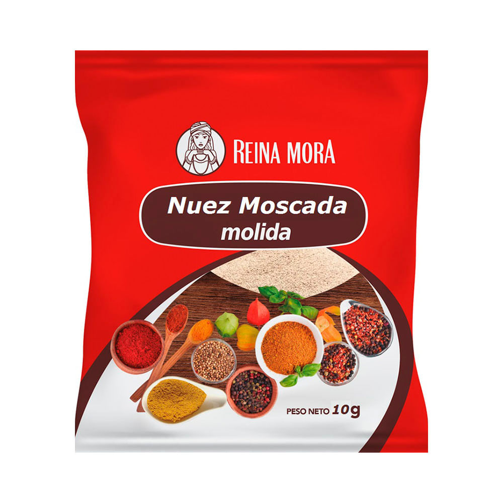 REINA MORA NUEZ MOSCADA x10g MOLIDA