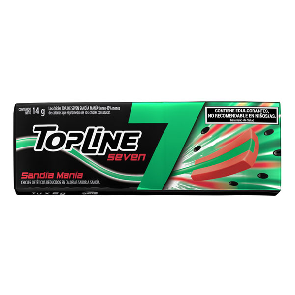 TOPLINE 7 CHICLE x1u SANDIA MANIA