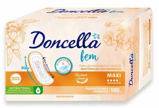 DONCELLA TOALLA INCONT x8u MAXI