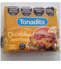 TONADITA CHEDDAR AMERICANO FETAS x120g