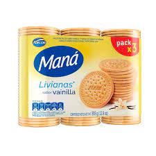 MANA GALLETA LIVIANA 3x136g VAINILLA
