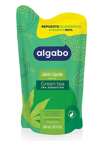 ALGABO JABON LIQ x300ml DP GREEN TEA