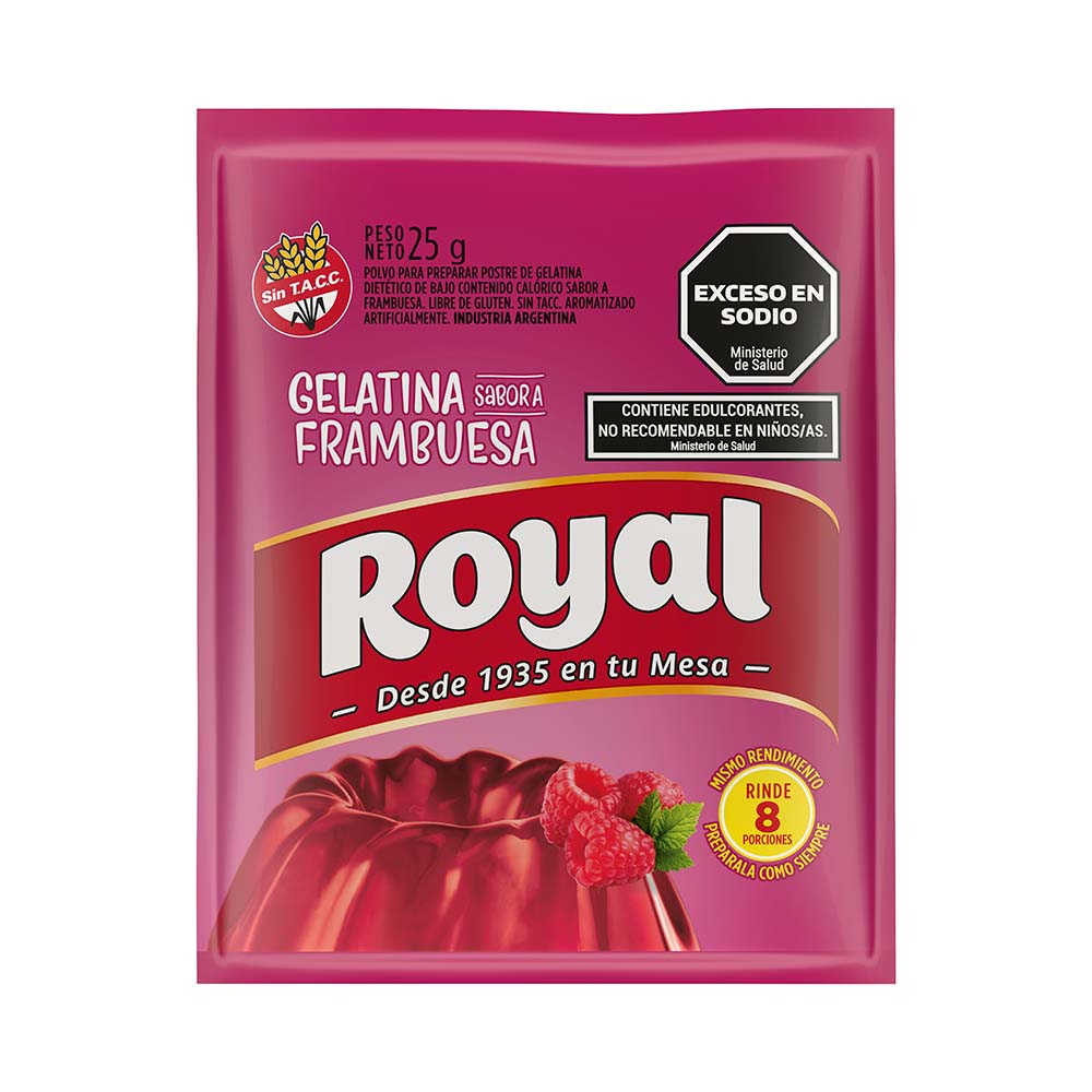 ROYAL GELATINA x25g FRAMBUESA