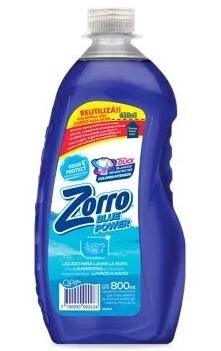 ZORRO JAB LIQUIDO x800ml BOT BLUEP