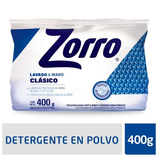 ZORRO JAB POLVO x400g LAV MANO CLASICO