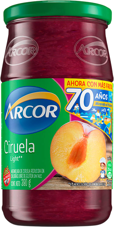ARCOR MERMELADA LIGHT x390g CIRUELA