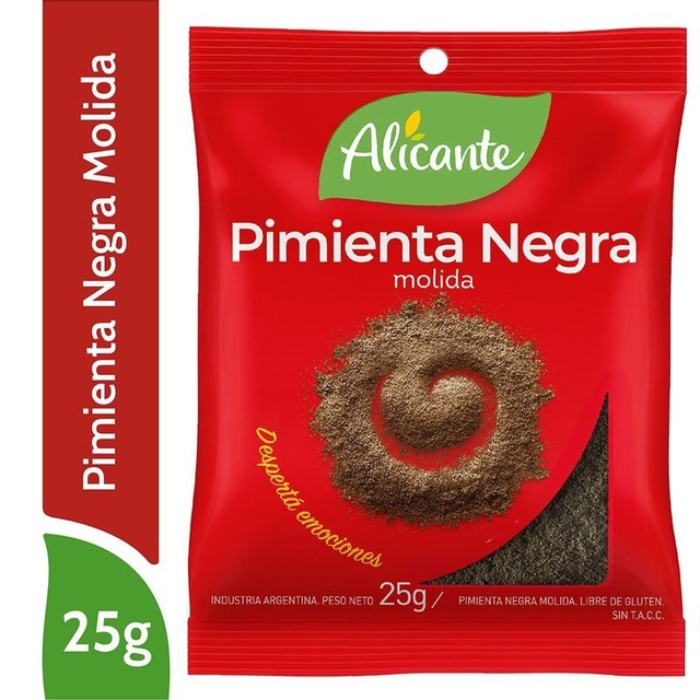 ALICANTE PIMIENTA NEGRA x25g MOLIDA