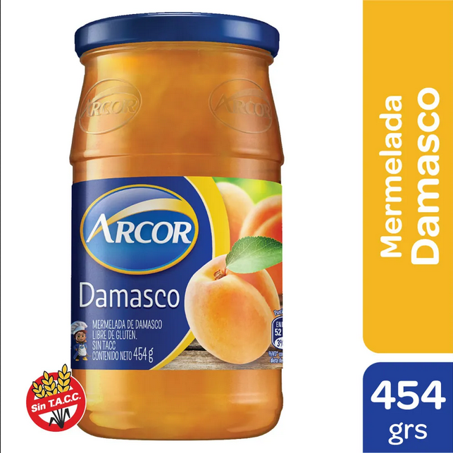 ARCOR MERMELADA x454g DAMASCO
