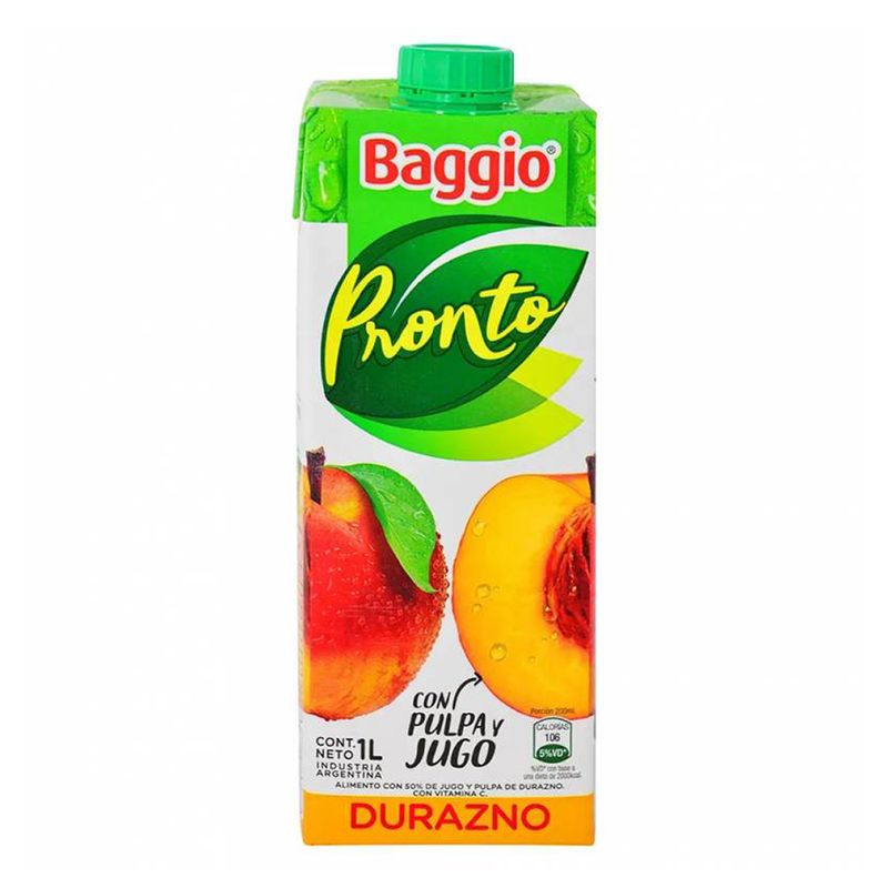 BAGGIO PRONTO x1L DURAZNO