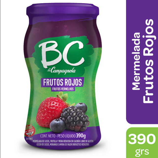 BC MERMELADA x390g FRUTOS ROJOS