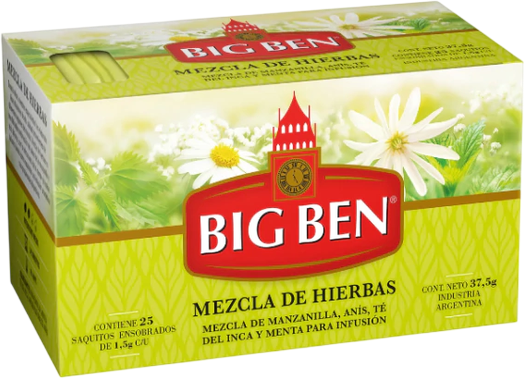 BIG BEN TE SAQUITO x25u MEZCLA HIERBAS