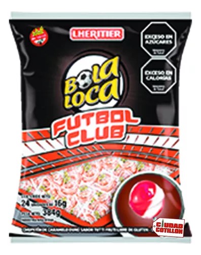 BOLA LOCA CHUPETIN x24u FUTBOL CLUB R
