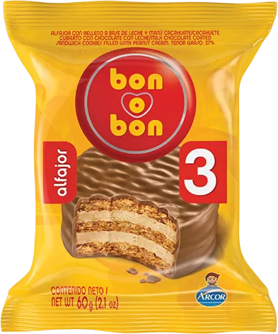 BON O BON ALFAJOR TRIPLE x60g LECHE