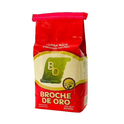 BROCHE DE ORO YERBA x2KG