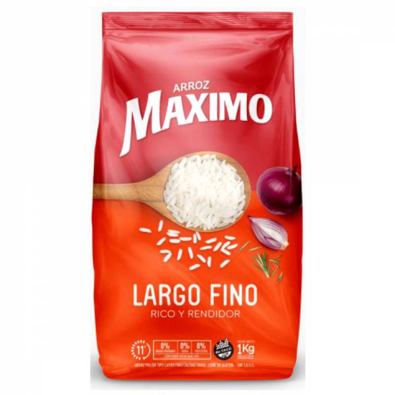 MAXIMO ARROZ x1KG LARGO FINO