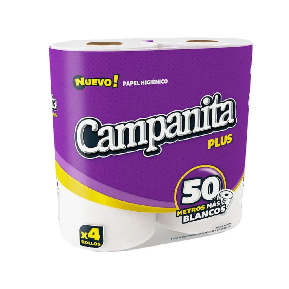CAMPANITA PAPEL HIG 4x50m PLUS