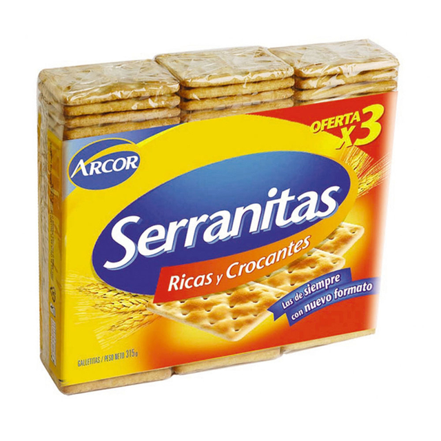 SERRANITAS GALLETA 3x105g