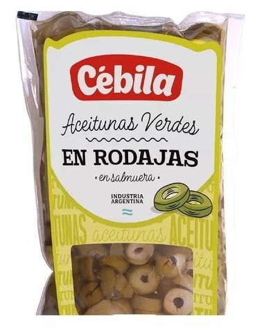 CEBILA ACEITUNA VERDE x450g RODAJA