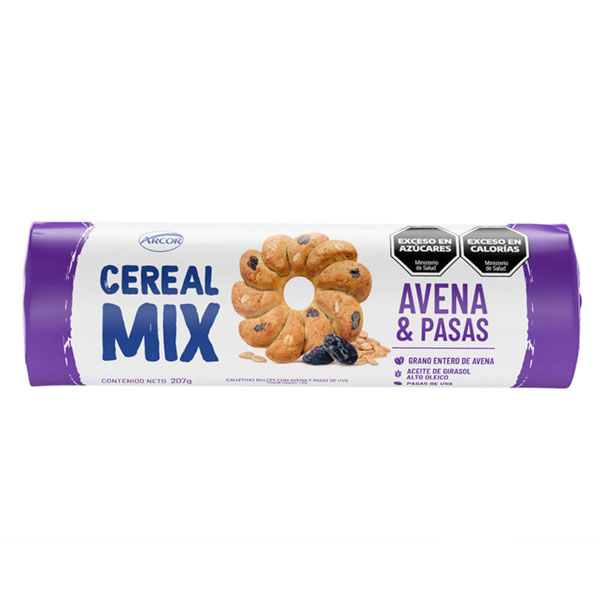 CEREAL MIX GALLETA x207g AVENA/PASAS