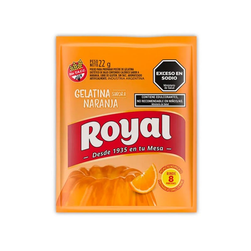 ROYAL GELATINA x22g NARANJA