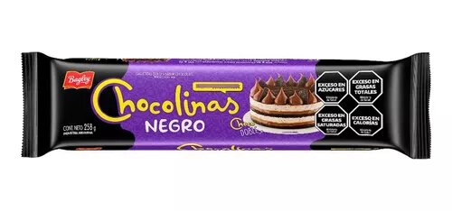 CHOCOLINAS GALLETA x258g NEGRO