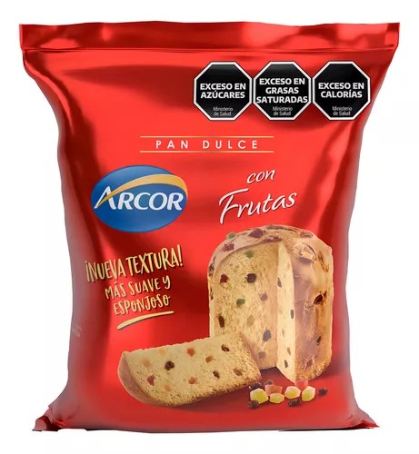 ARCOR PAN DULCE x400g C/FRUTAS