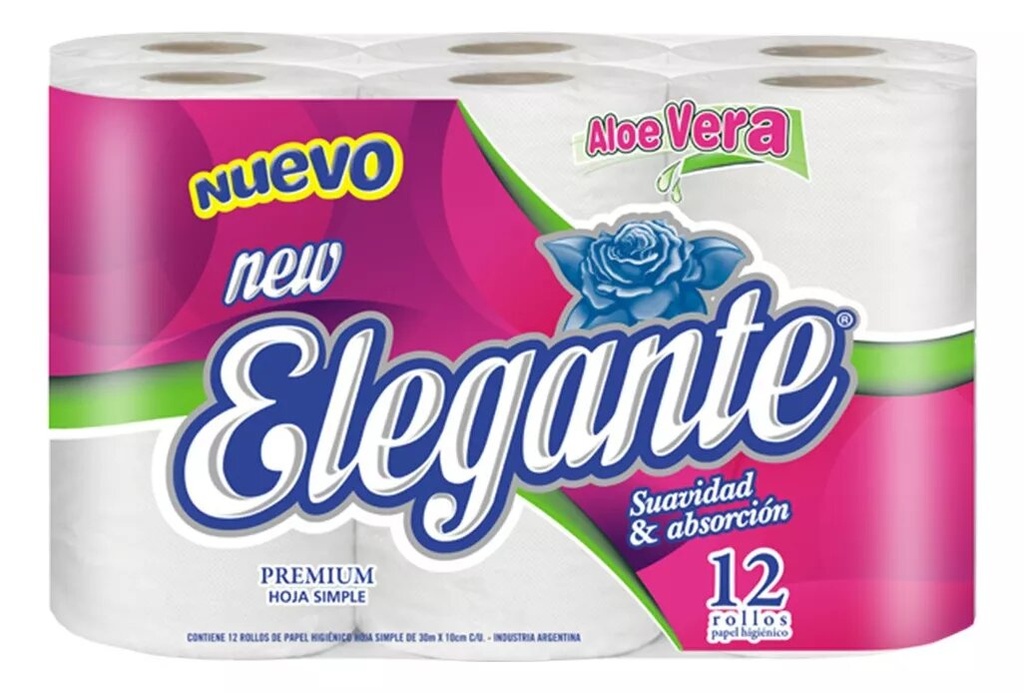 ELEGANTE PAPEL HIG 12x30m ALOE