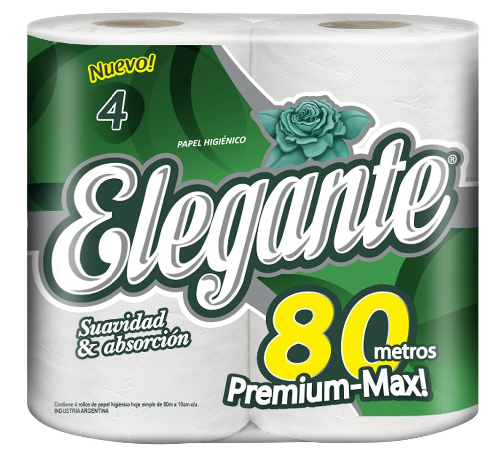 ELEGANTE PAPEL HIG 4x80m PREMIUM