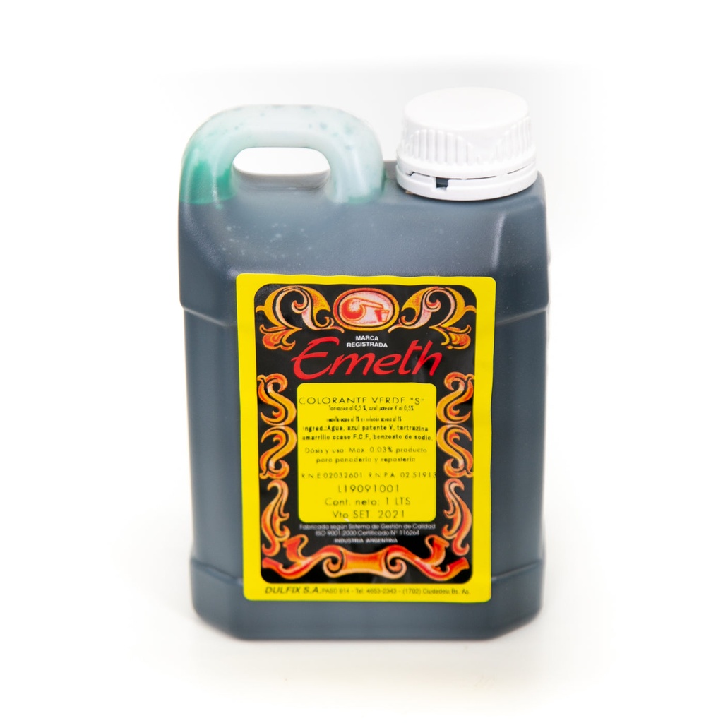 EMETH COLORANTE x1L VERDE