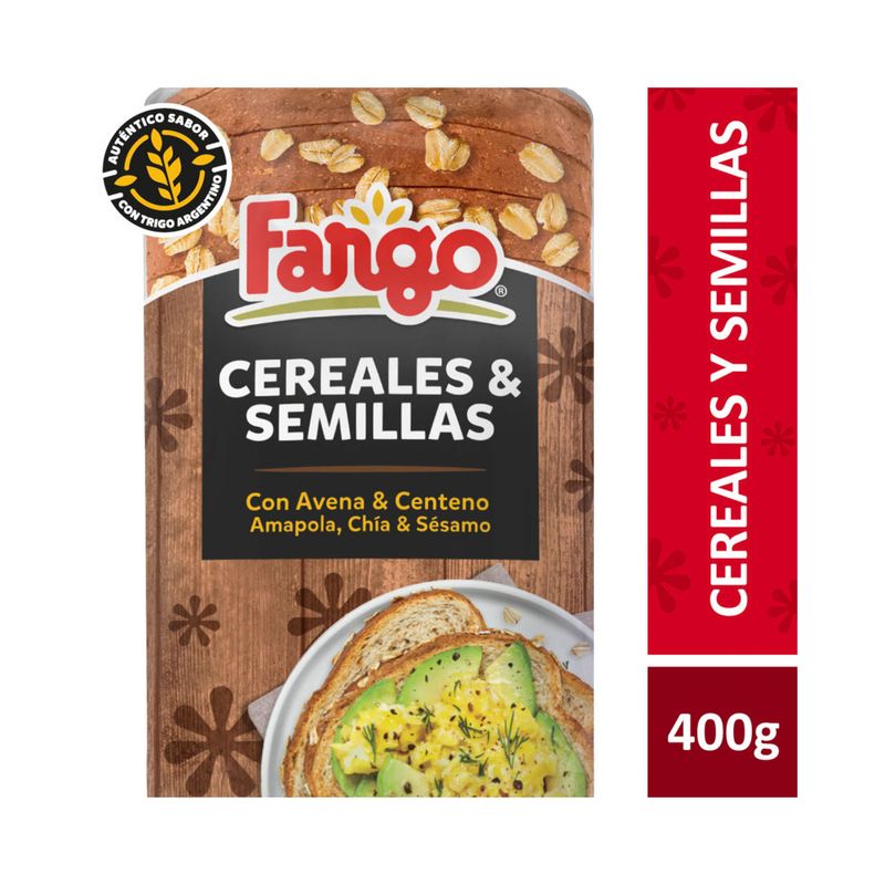 FARGO PAN NATURAL x400g CEREALES & SEMILLAS