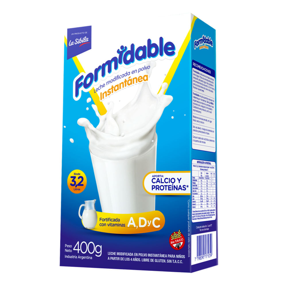 FORMIDABLE LECHE POLVO x400g