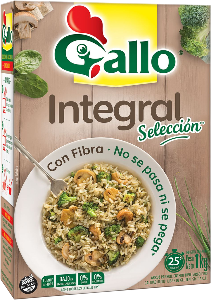 GALLO ARROZ x1KG INTEGRAL CAJA