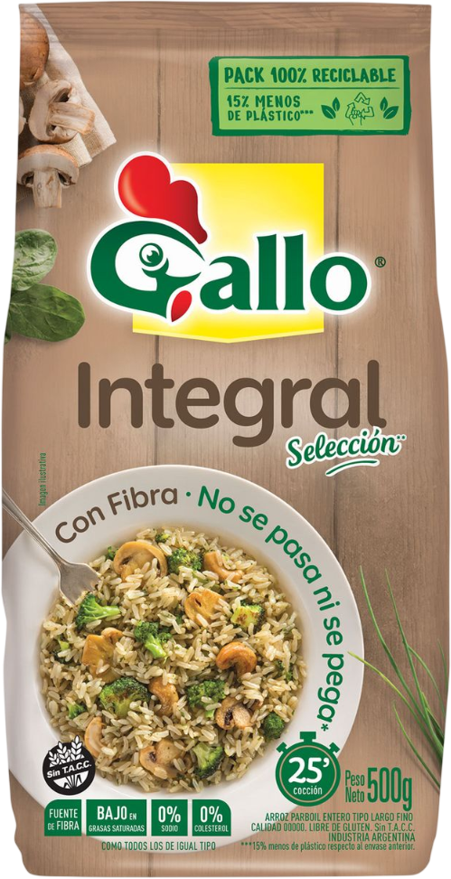 GALLO ARROZ x500g INTEGRAL