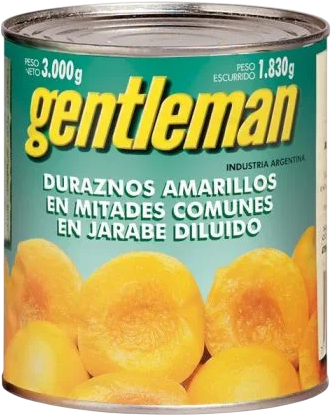 GENTLEMAN DURAZNO x3KG MITADES