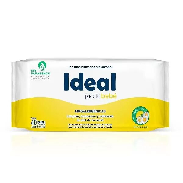 IDEAL TOALLAS HUMED x40u FLOW