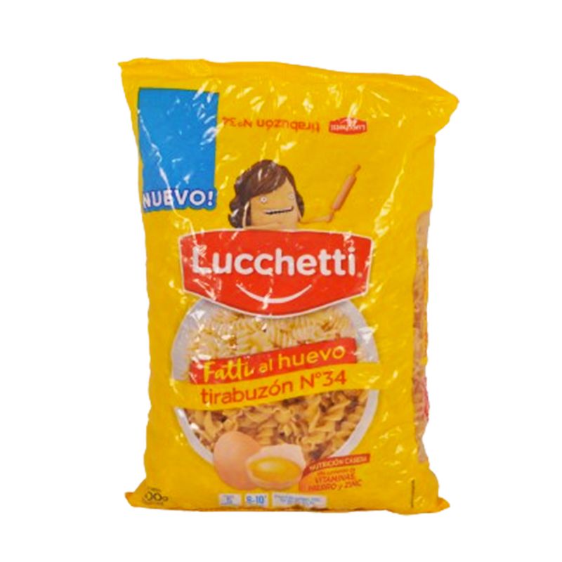 LUCCHETTI FIDEO x500g TIRABUZON HUEVO N34