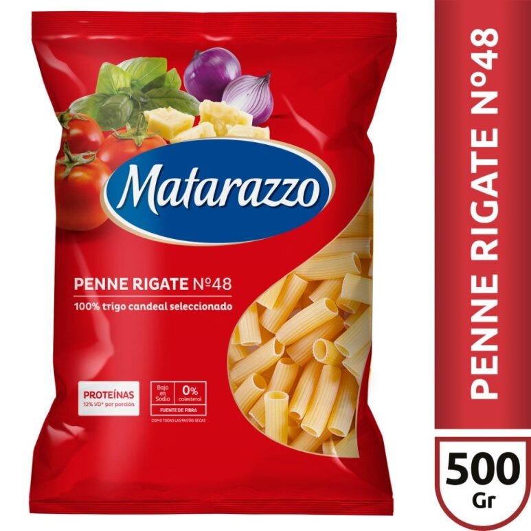 MATARAZZO FIDEO x500g PENNE RIGATE N48