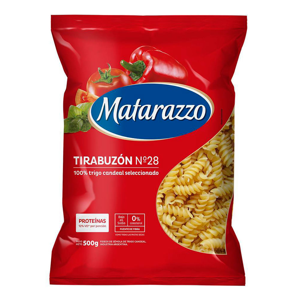MATARAZZO FIDEO x500g TIRABUZON N28
