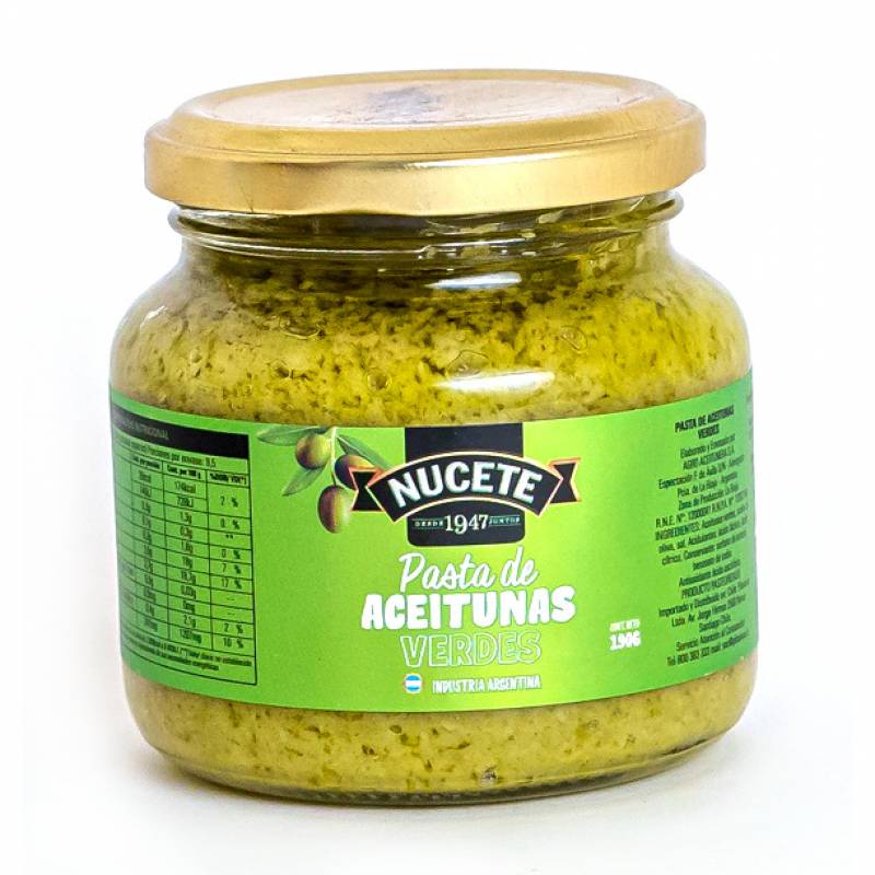 NUCETE PASTA ACEITUNA VERDE x190g
