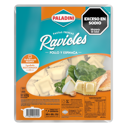 PALADINI RAVIOLES x500g POLLO-ESPINACA