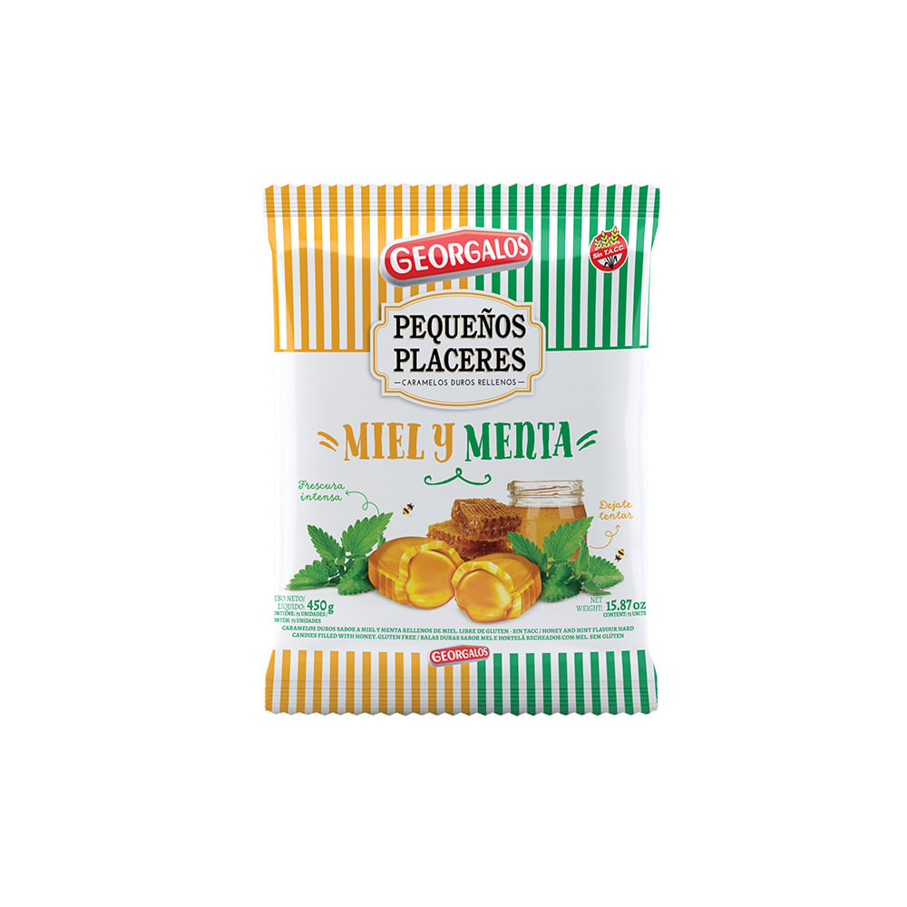 PEQUEÑOS PLACERES x450g MIEL-MENTA