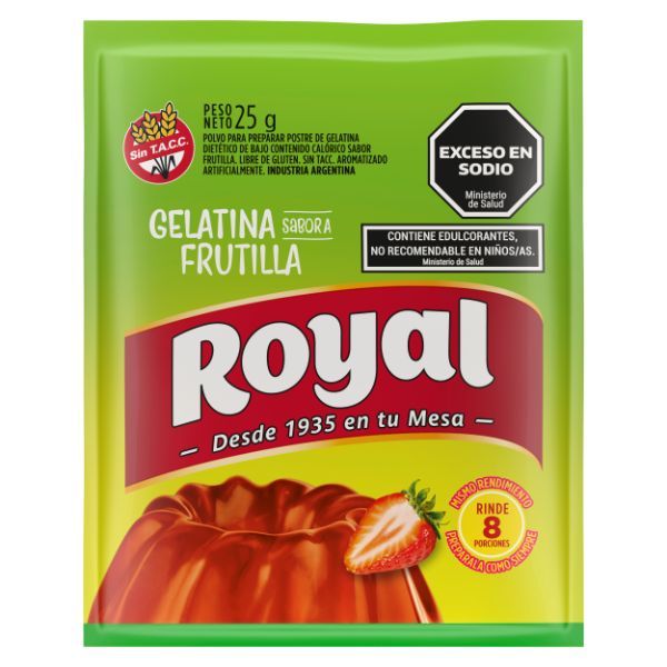 ROYAL GELATINA LIGHT x25g FRUTILLA