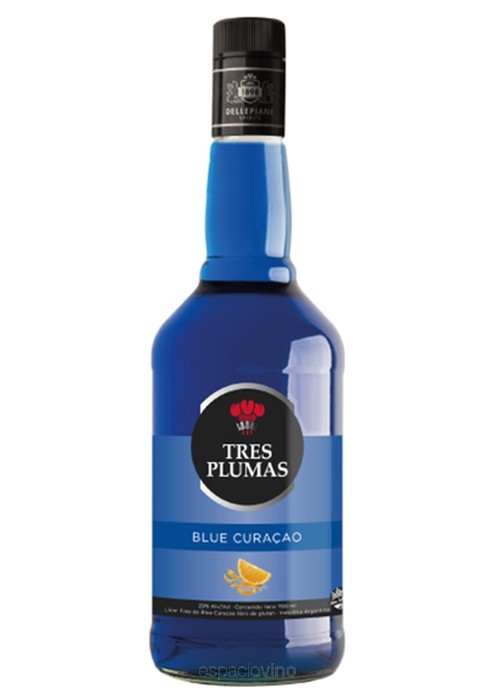 TRES PLUMAS LICOR x700cc BLUE-CURACAO