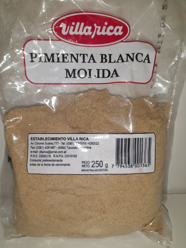 VILLA RICA PIMIENTA BLANCA x250g MOL