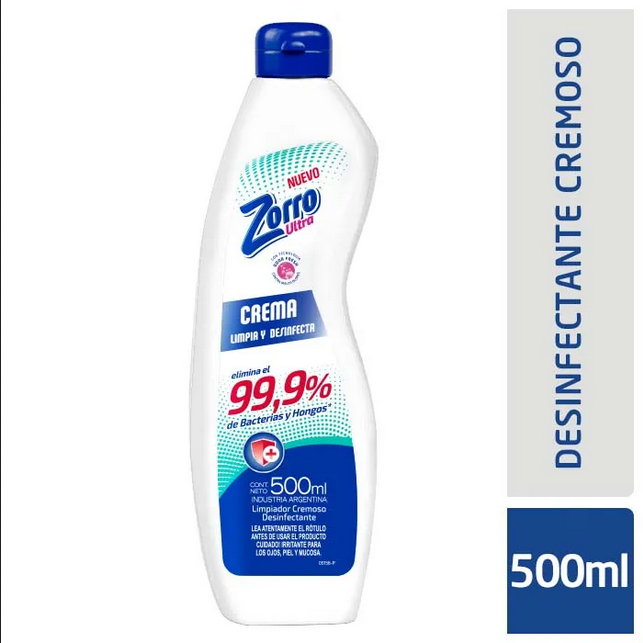 ZORRO CREMOSO x500ml ANTIBACTERIAL
