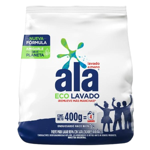 ALA JAB POLVO x400g LAV MANO ECOLAV
