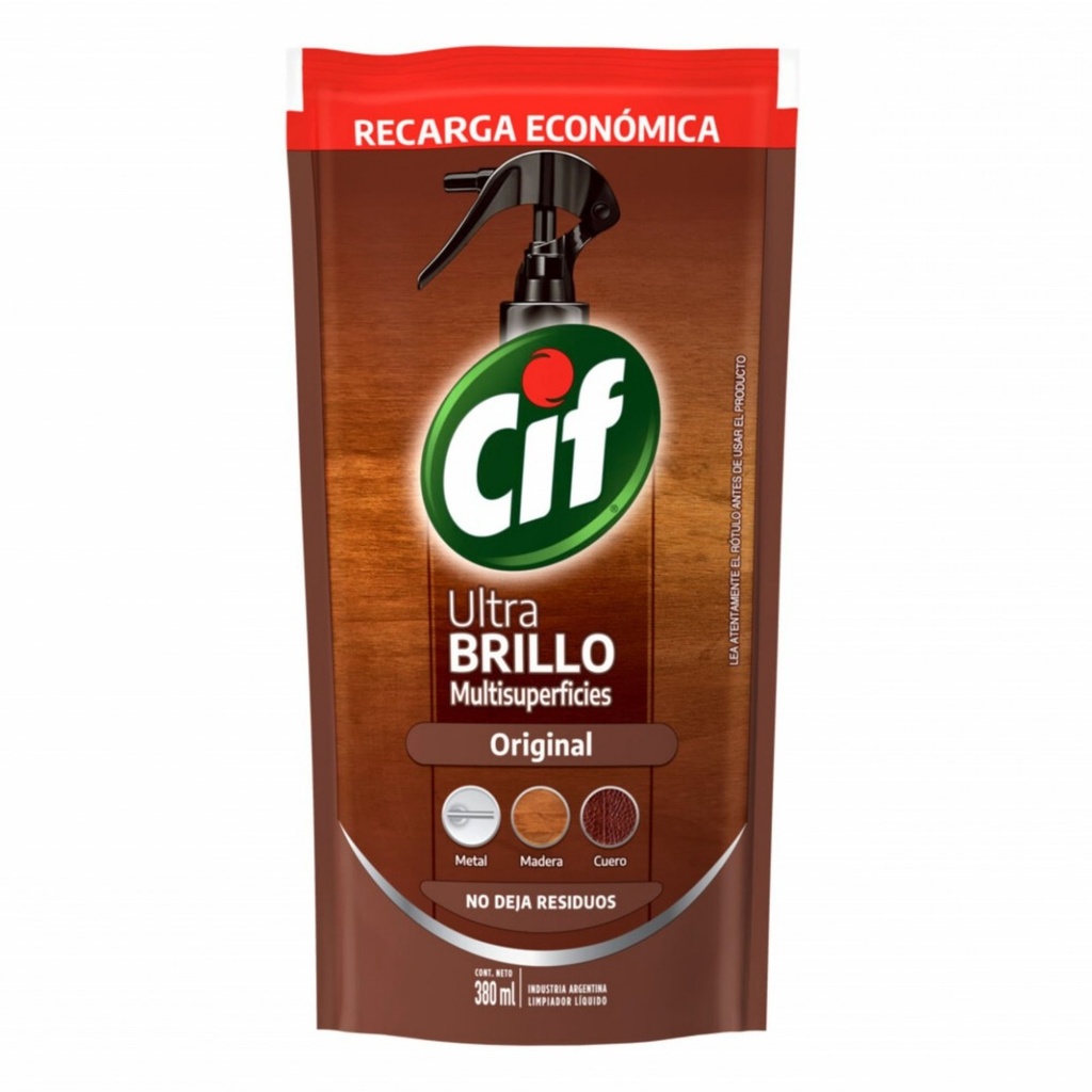 CIF ULTRA BRILLO x380ml DP ORIGINAL