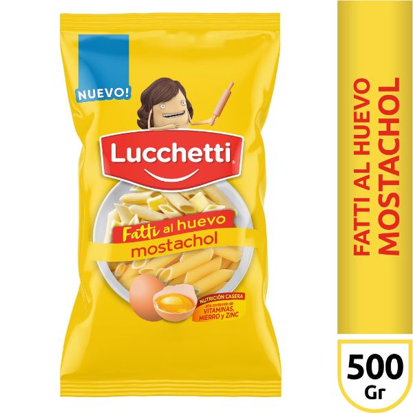 LUCCHETTI FIDEO x500g MOSTACHOL AL HUEVO